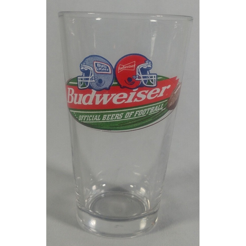 Budweiser Bud Light Official  Beers Of Football Beer Pint Glass